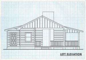 Log Homes Left Elevation - Cuyahoga