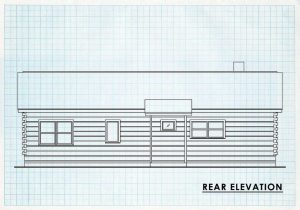 Log Homes Rear Elevation - Cuyahoga