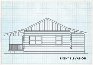 Log Homes Right Elevation - Cuyahoga