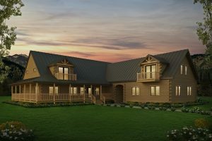 Modular log Homes Exterior - Deerfield