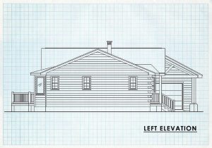 Log Home Left Elevation - Denali