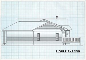 Log Home Right Elevation - Denali