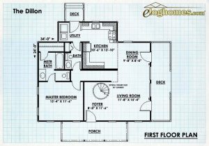 Log Cabin Home First Floor Plan - Dillon