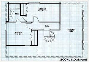Log Cabin Home Second Floor Plan - Dillon