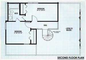 Log Cabin Home Second Floor Plan - Dillon