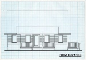 Log Cabin Home Front Elevation - Dillon