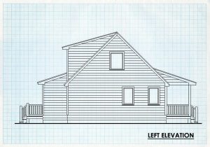 Log Cabin Home Left Elevation - Dillon