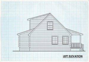 Log Cabin Home Left Elevation - Dillons run