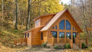 Luxury Log Cabin Home Exterior - Dillons run