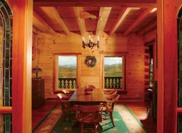 Log Home Dining Room