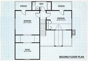 Log Home Second Floor Plan - Eagle creek