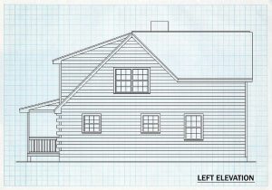 Log Home Left Elevation - Eagle creek