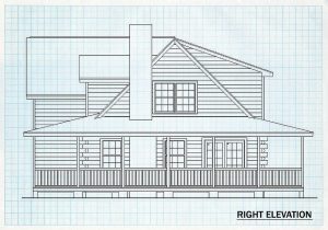 Log Home Right Elevation - Eagle creek