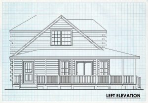 Log Home Left Elevation - Edgewood