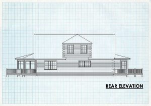 Log Home Rear Elevation - Edgewood