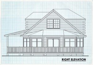 Log Home Right Elevation - Edgewood