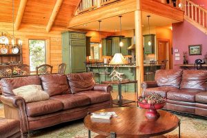 Living Room with open Kitchen - Elk Horn