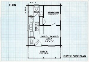 Log Cabin Home First Floor Plan -  Elkin