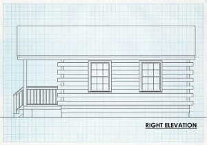 Log Cabin Home Right Elevation -  Elkin