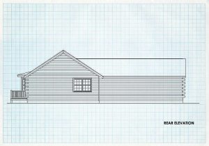 Log Home Rear Elevation - Essex