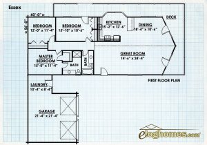 Log Home First Floor Plan - Essex