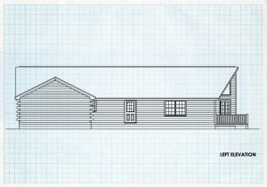 Log Home Left Elevation - Essex