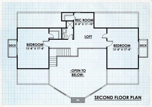 Log Home Second Floor Plan - Evergreen