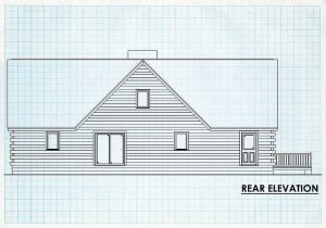 Log Home Rear Elevation - Evergreen