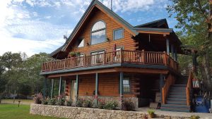 Log Home Rear Exterior - Andover