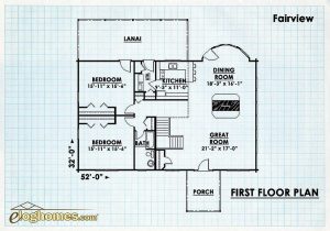 Log Home First Floor Plan - Fairview