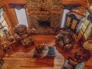 Living Room with Fireplace - Fairview