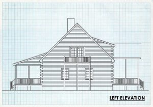 Log Home Left Elevation - Fairview