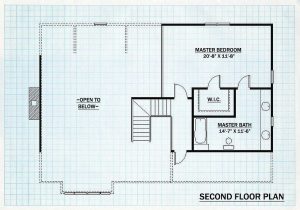 Log Home Second Floor Plan - Fall River