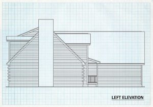 Log Home Left Elevation - Fall River