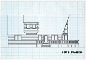 Log Home Left Elevation - Flat Rock