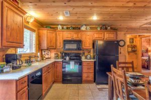 Log Home Kitchen Interior - Forest Grove