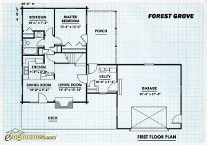 Log Cabin Home First Floor Plan -  Forest Grove