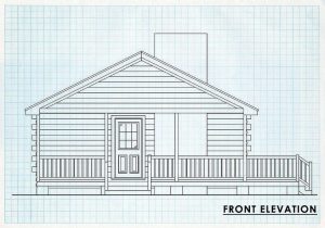 Log Cabin Home Front Elevation -  Glacier Bay