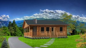 Log Cabin Home Exterior - Glacier Bay