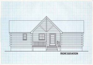 Log Cabin Home Front Elevation - Granby