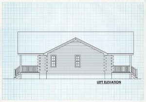 Log Cabin Home Left Elevation - Granby