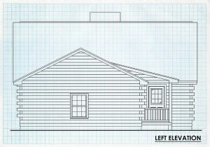 Log Cabin Home Left Elevation - Grand Lake