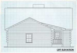 Log Cabin Home Left Elevation - Grand Lake