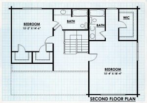 Log Home Second Floor Plan - Greenbriar