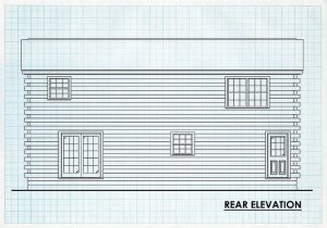 Log Home Rear Elevation - Greenbriar