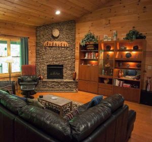 Living Room with Fireplace - Greenleaf