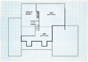 Log Home Second Floor Plan - Greenleaf