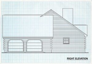 Log Home Right Elevation - Greenleaf