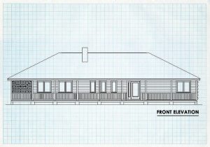 Log Home Front Elevation - Green Valley
