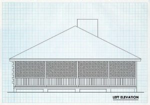 Log Home Left Elevation - Green Valley